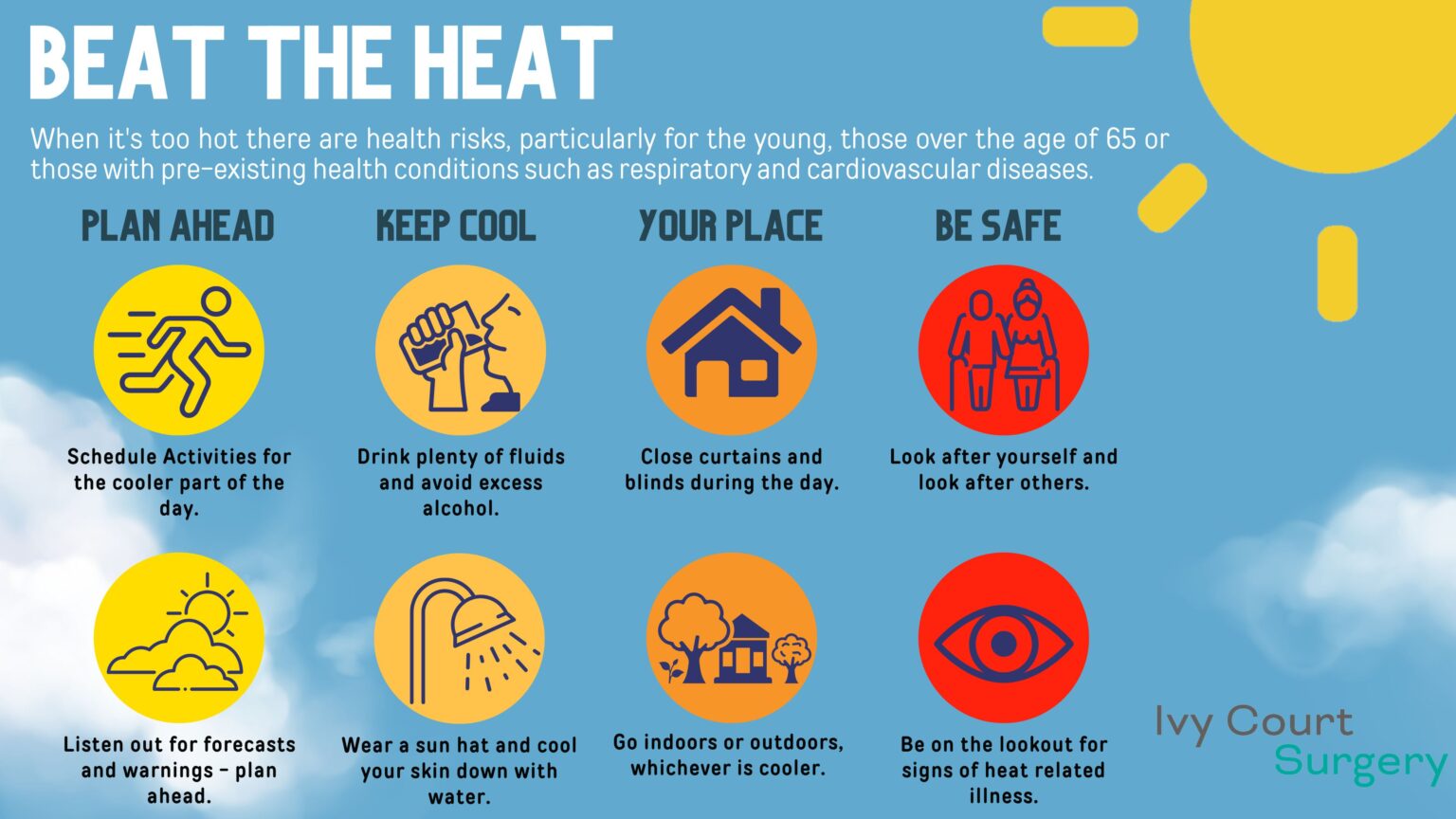 Stay Safe in the Heat and Sun – Ivy Court Surgery